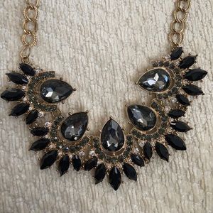 Gold and black Express statement necklace